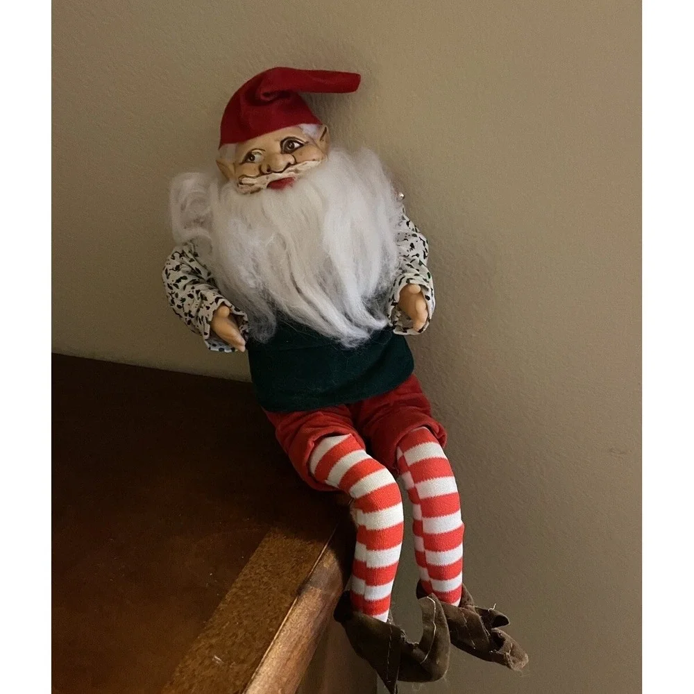 Vintage Elf  W Beard Shelf Sitter Bendable 10